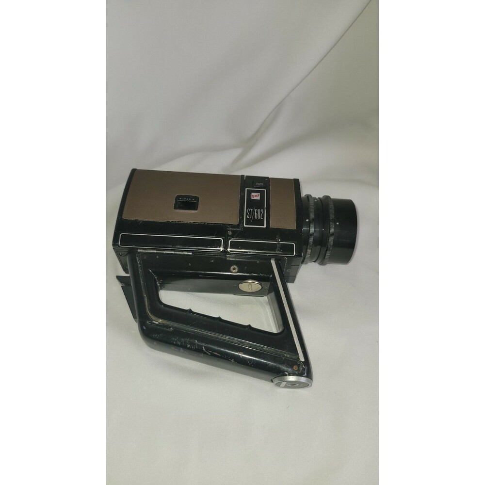 Vintage Camera GAF ST/602 Super 8 Movie Camera Brown & Black Not Tested